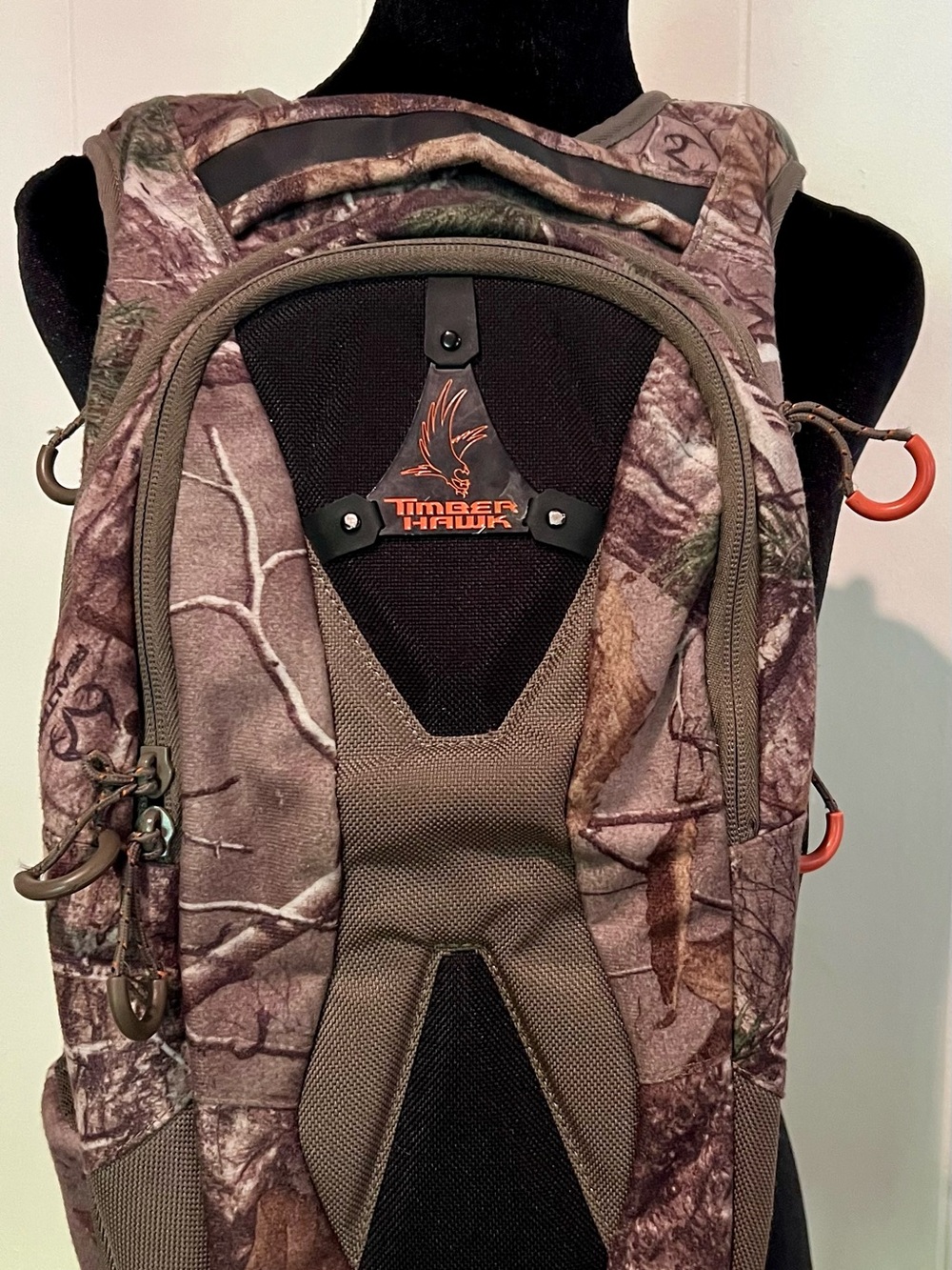 TIMBER HAWK Outdoorsman Backpack -lots of compartments, hook on’s and water bag.